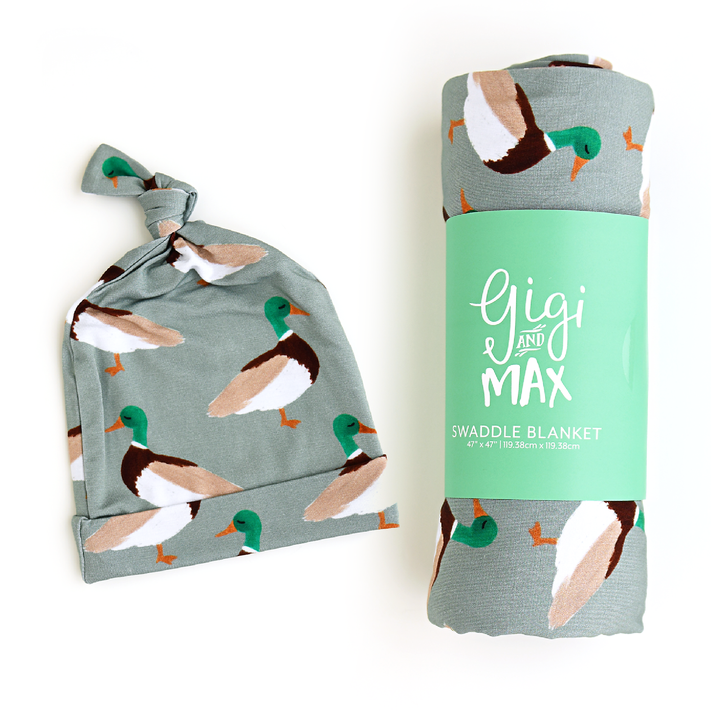 Wilder Duck SWADDLE Bamboo Baby Blanket Super Soft