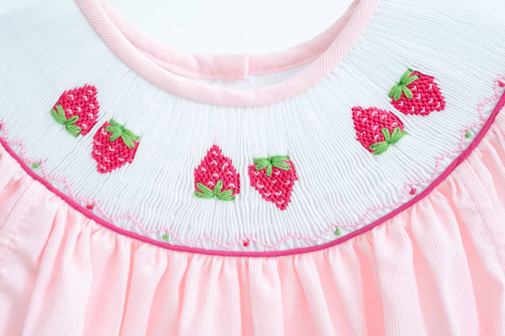 Strawberries Smocked Helen Dress