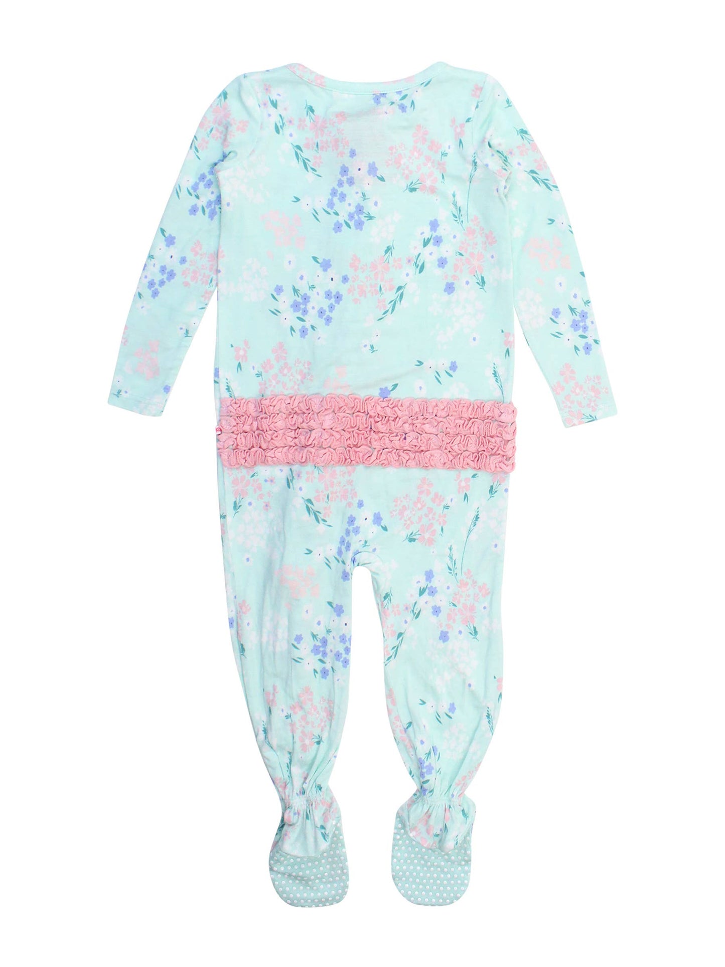 Baby Girls Bamboo Viscose Ruffle Footed Pajama