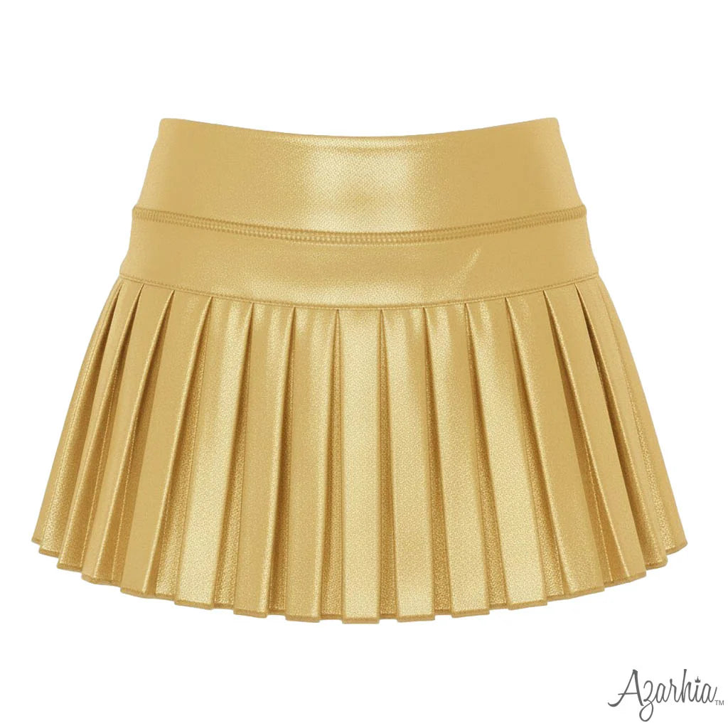 Gold Shimmer pleated skort