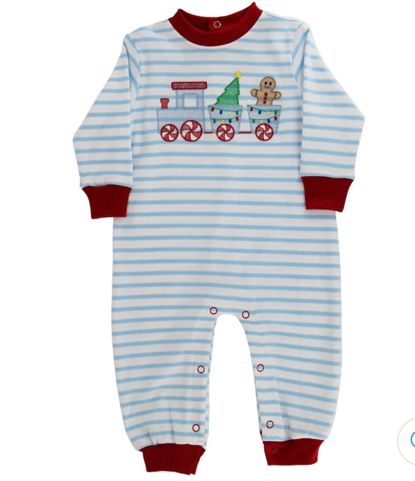 Gingerbread express romper