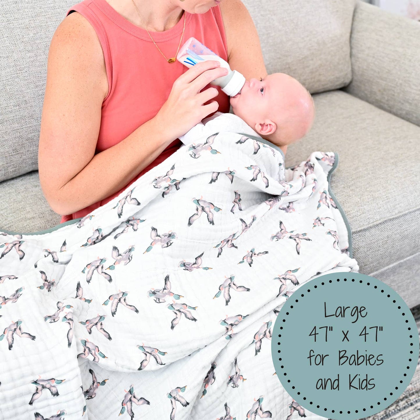Quackin'up Baby Toddler Muslin Blanket
