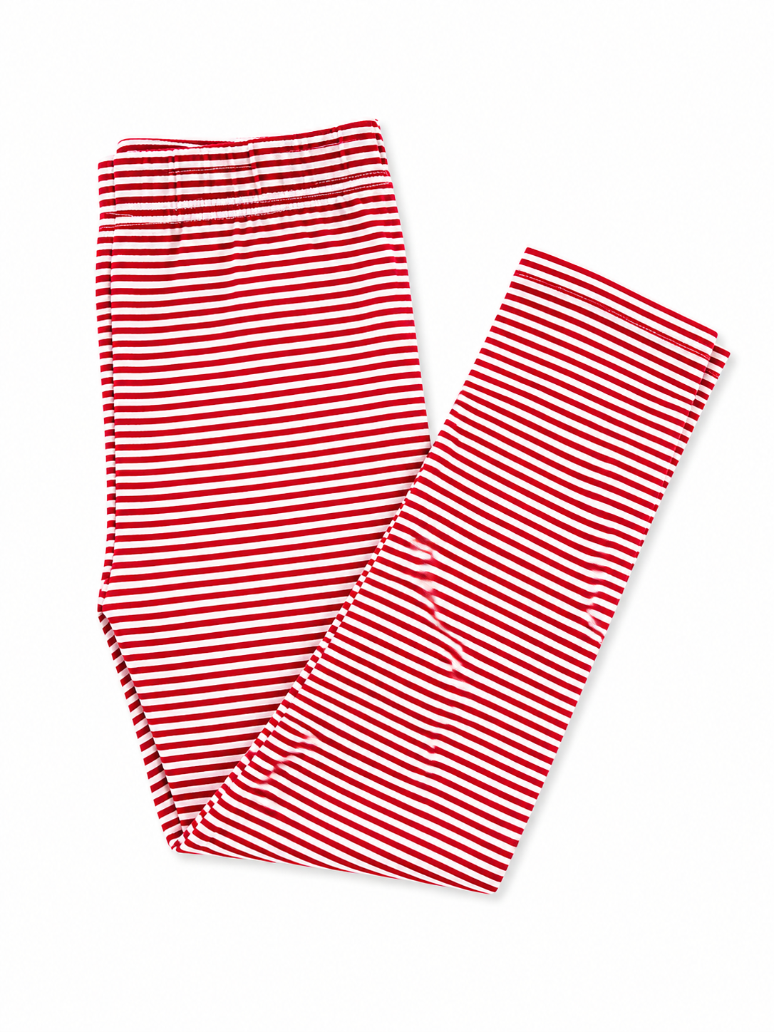 Red Stripe knit leggings