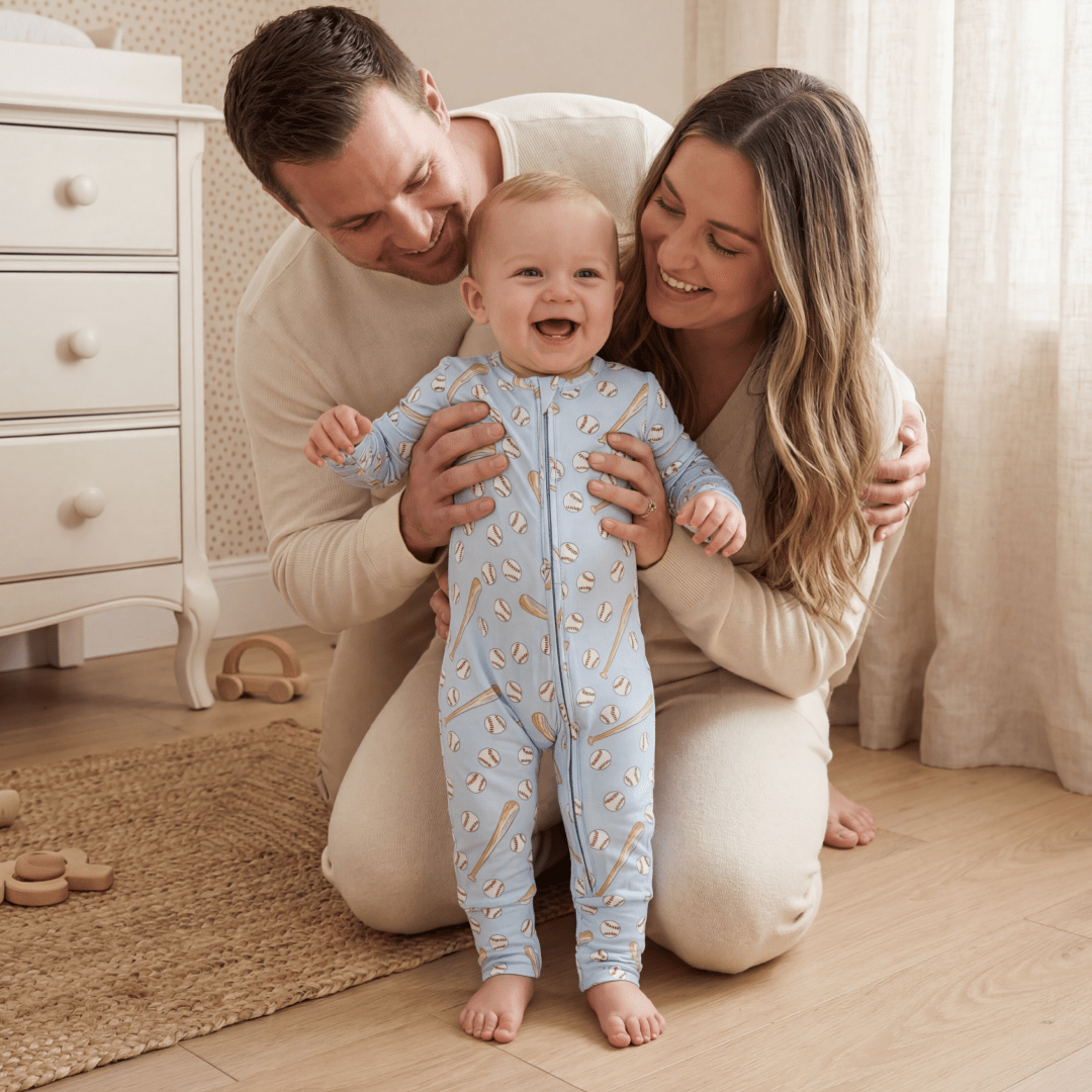 Convertible Romper - Little Slugger Blue