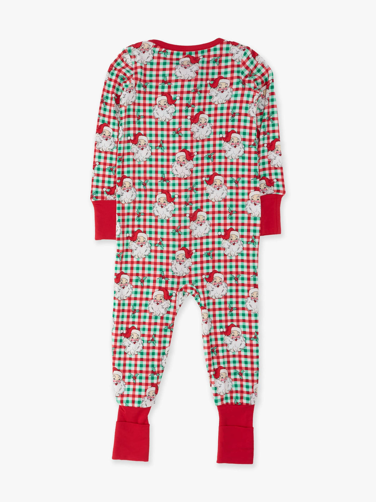 SoftSnooze™ Baby Bamboo Viscose Red & Green Dear Santa Christmas Convertible One Piece Footie Pajama
