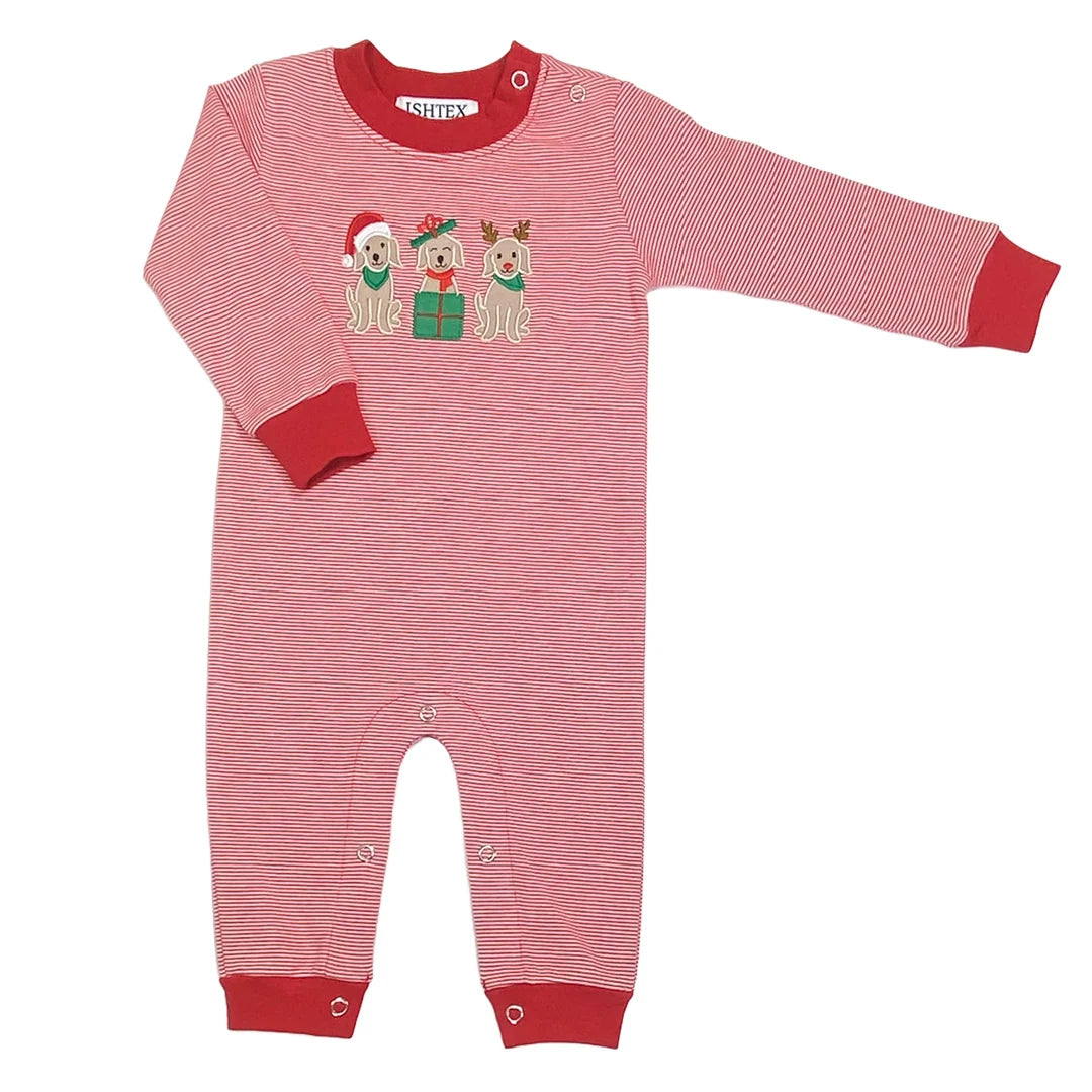 Dog trio boy romper