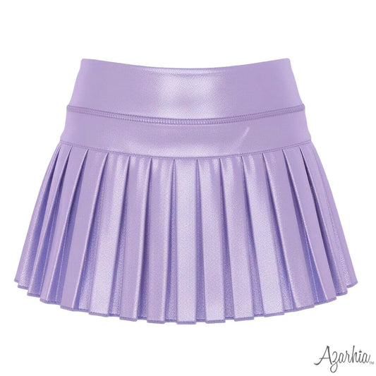 Mini Pleated Skort in Lavender Shimmer