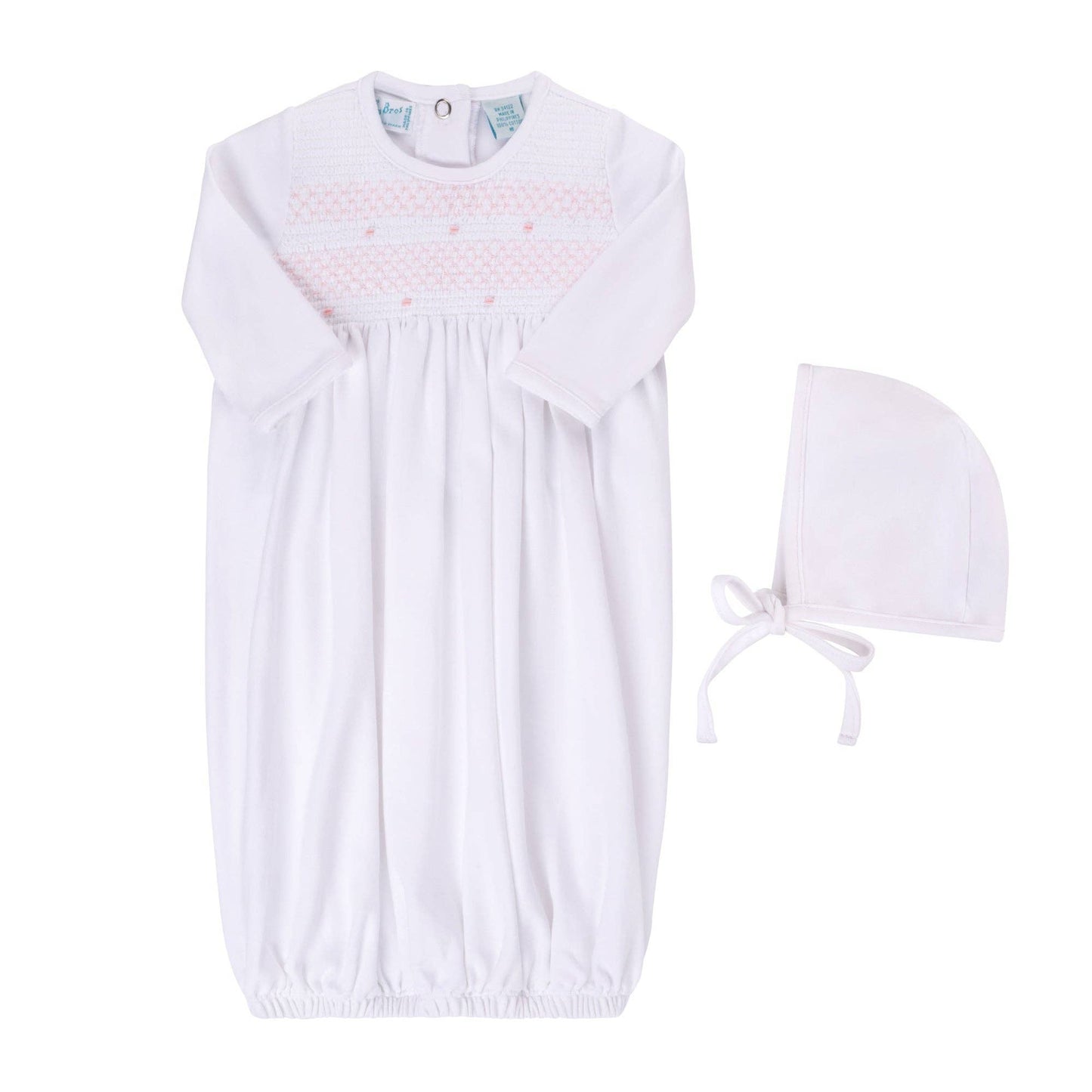 Baby Boys & Girls Smocked Bullion Gown w/Hat