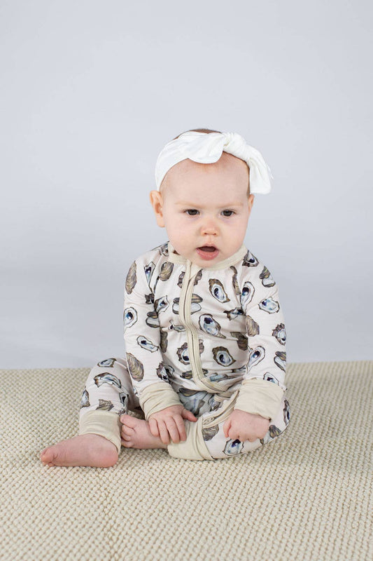 Coastal Oysters - Convertible Zip Pajamas