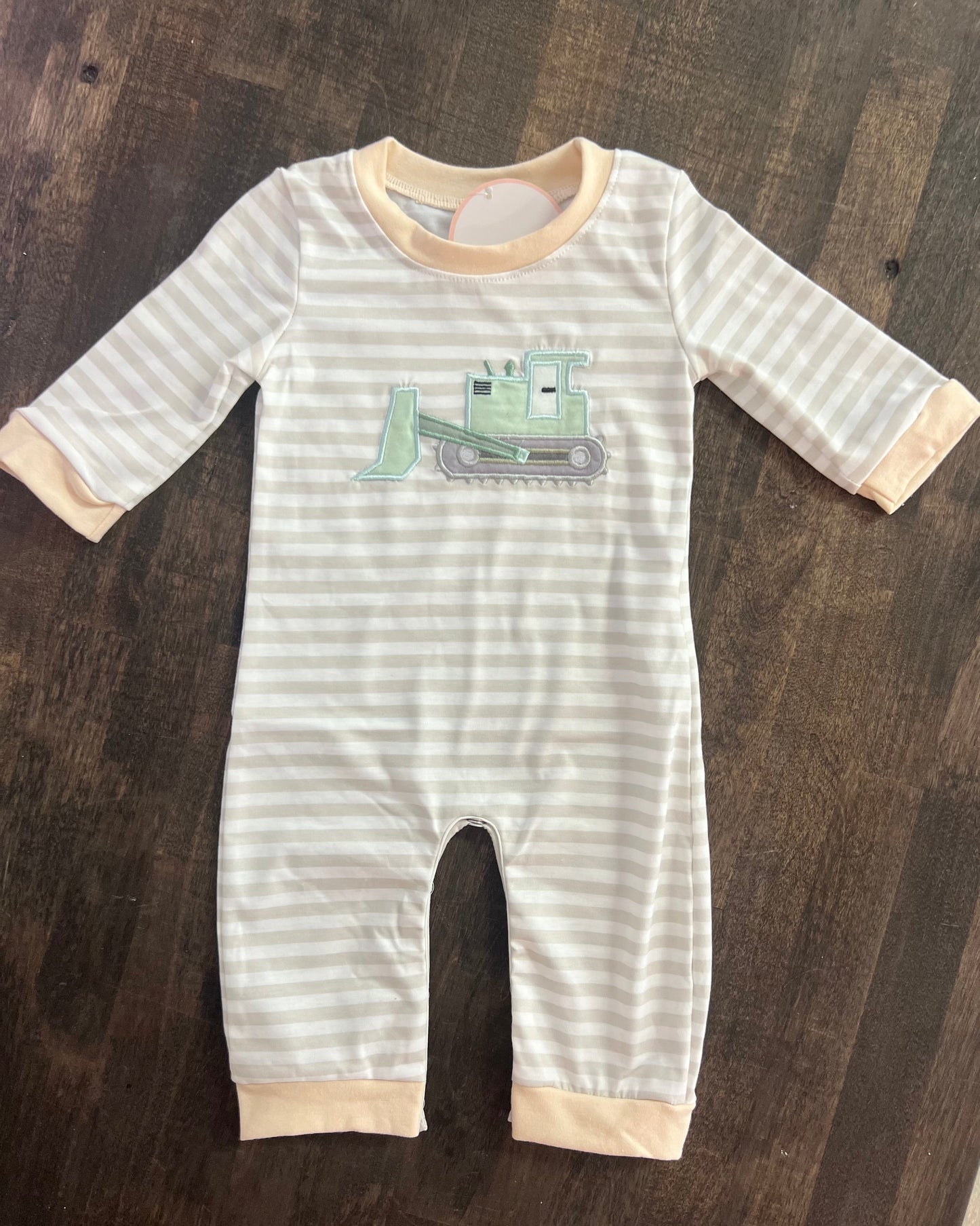Tan excavator romper