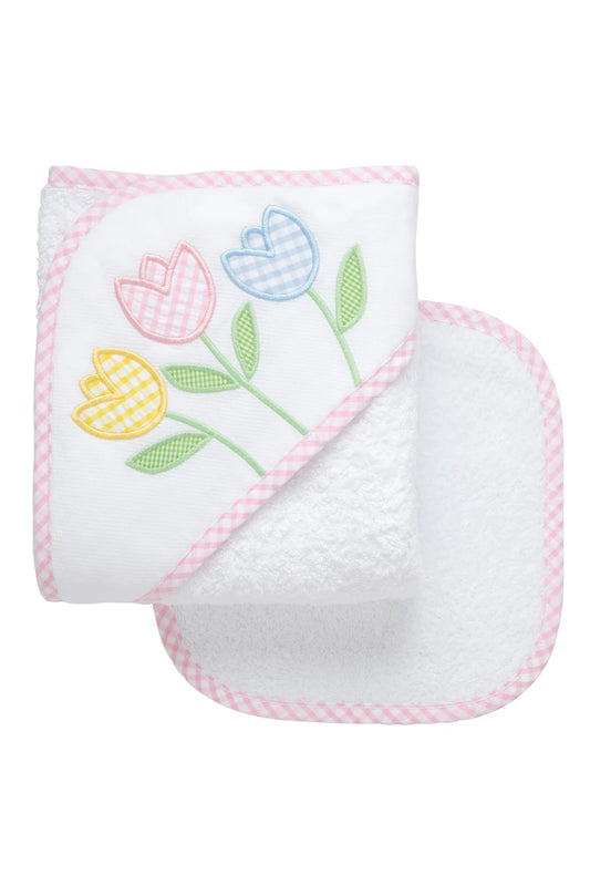 Tulip Hooded Towel & Washcloth Set