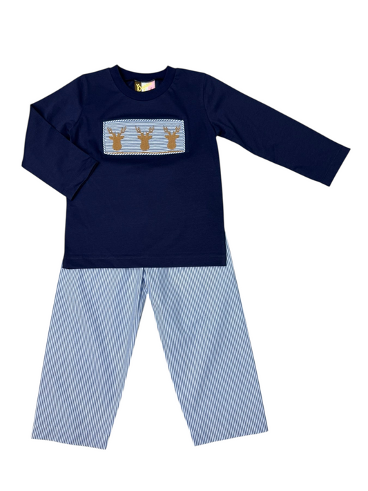 Buck deer smocked pant set