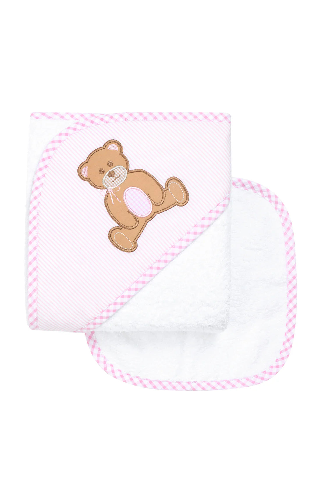 Teddy bear hooded towel & washcloth