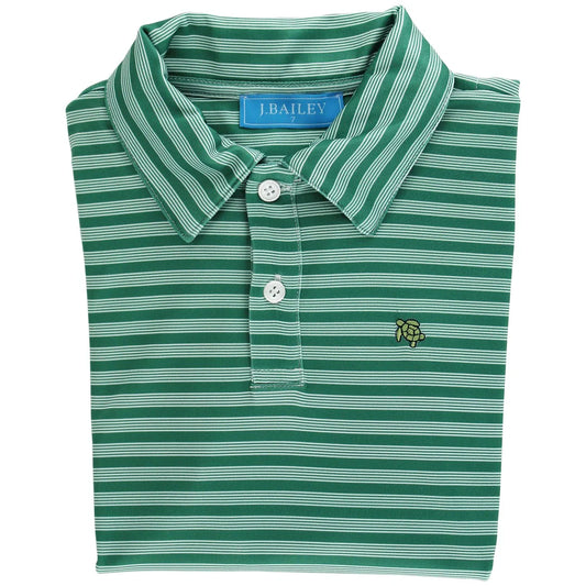 Performance Harry Long Sleeve Polo - Evergreen