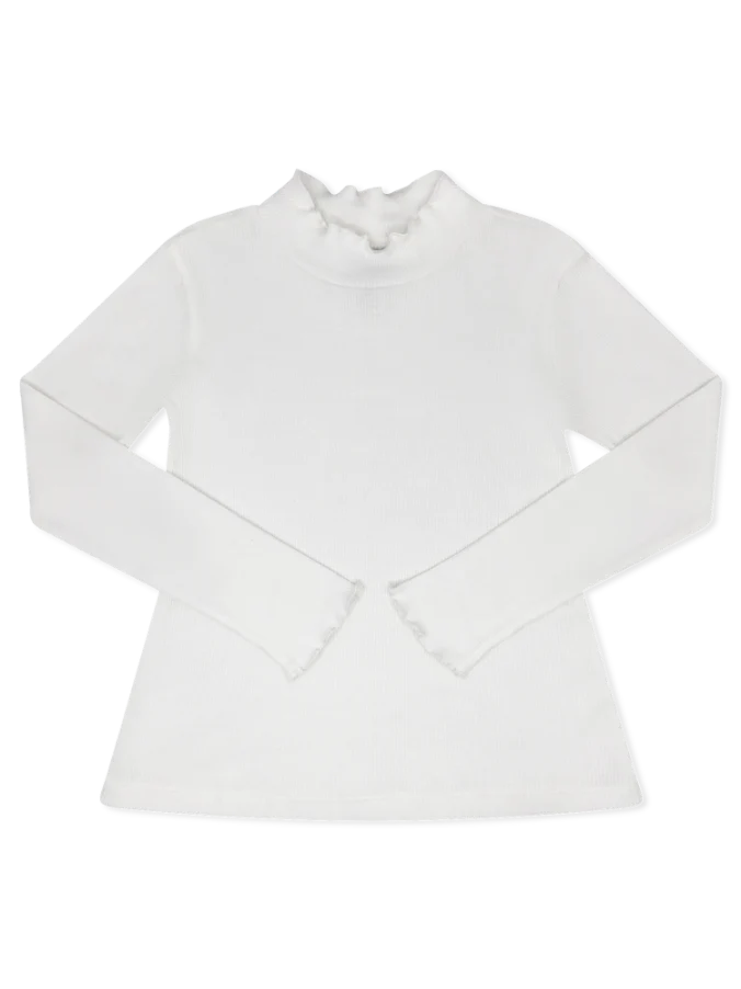 Remi Ribbed Turtleneck - Wells White