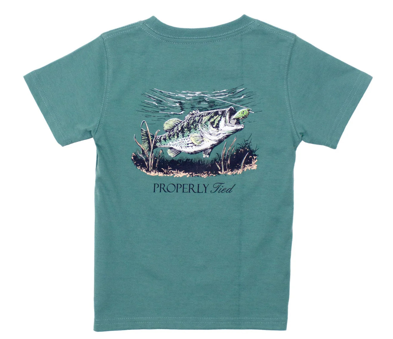 Boys Set The Hook SS Marine Green