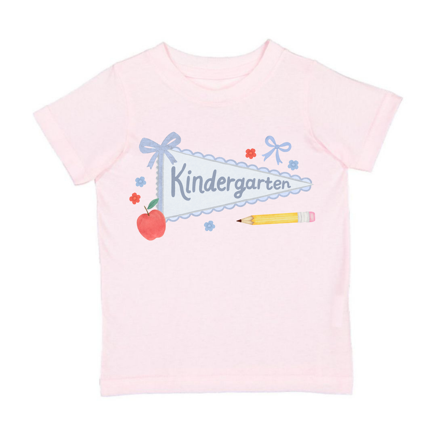 Kindergarten Pennant Short Sleeve T-Shirt - Back To School