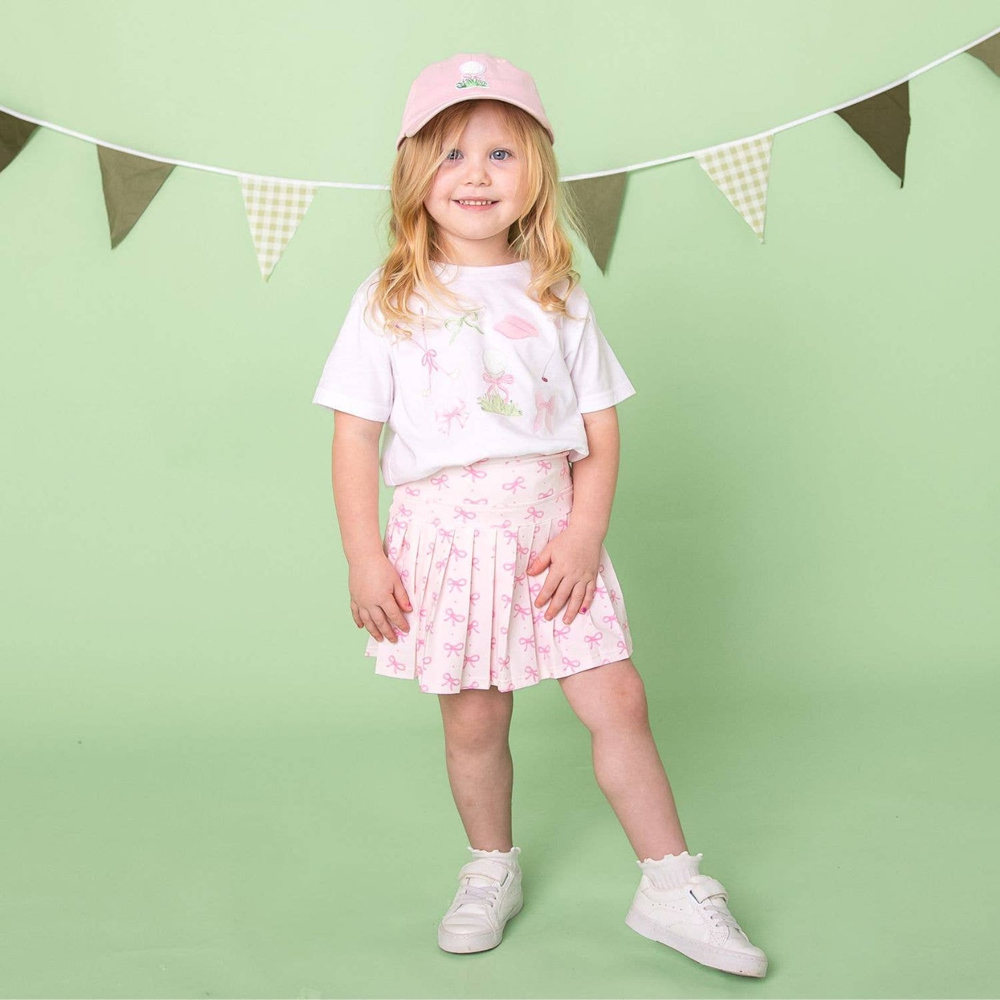 Pink Bow Athletic Skort - Childrens Clothing