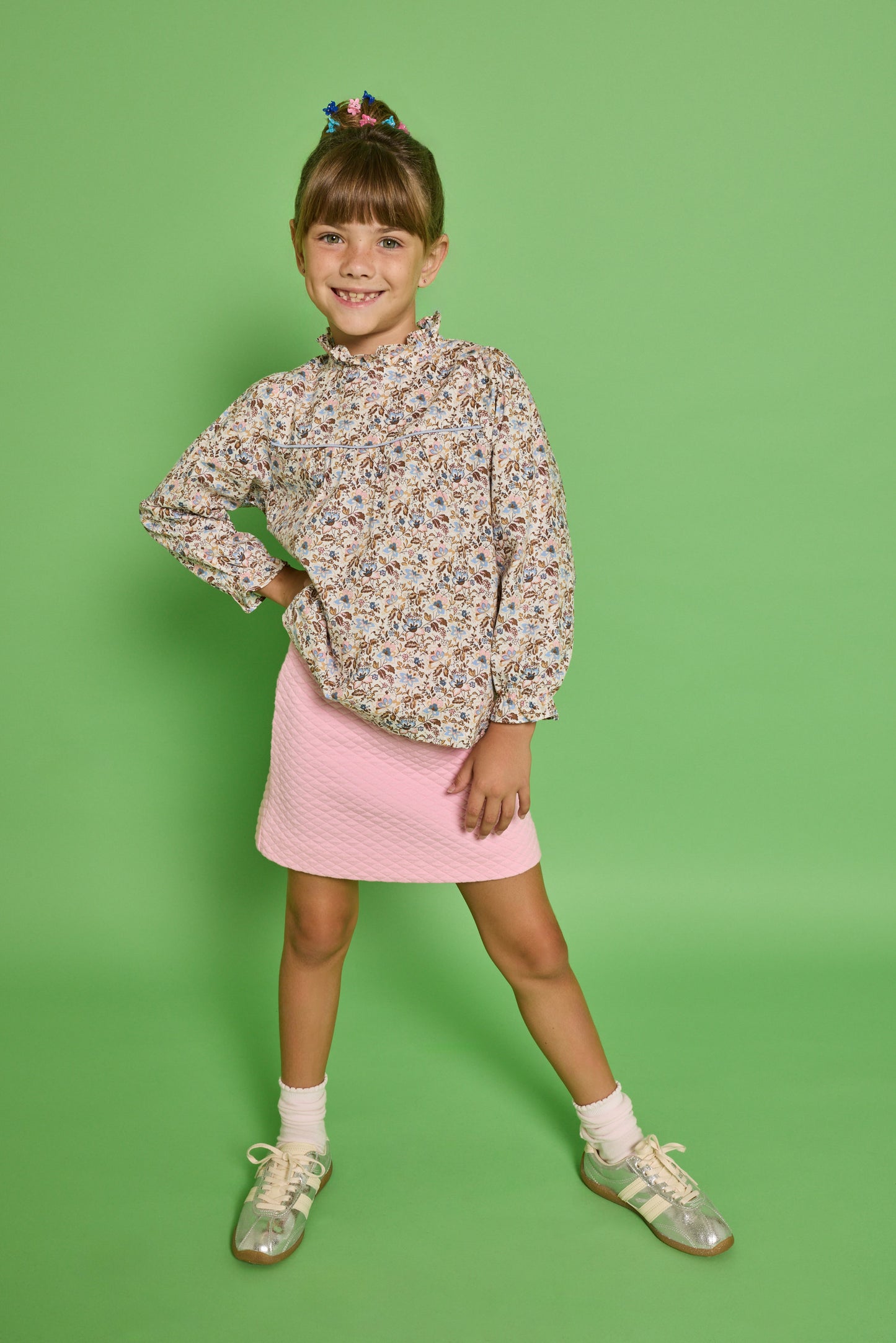 Quilted Mini Skirt- Bubblegum