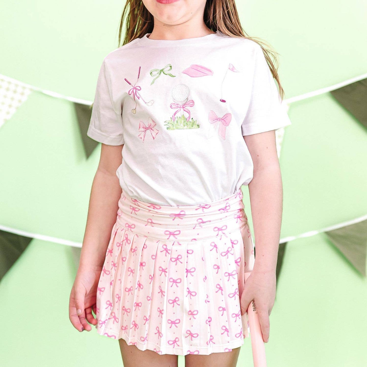 Pink Bow Athletic Skort - Childrens Clothing