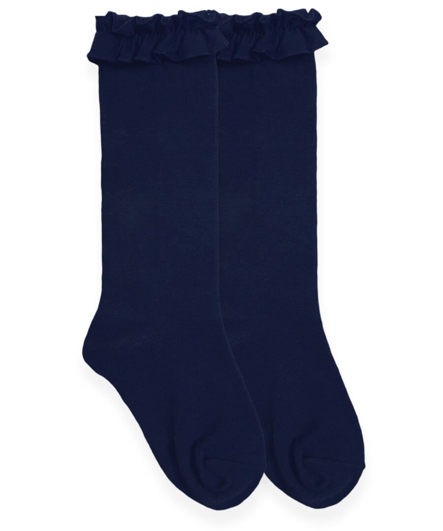 School Uniform Ruffle Knee High Socks 1 Pair