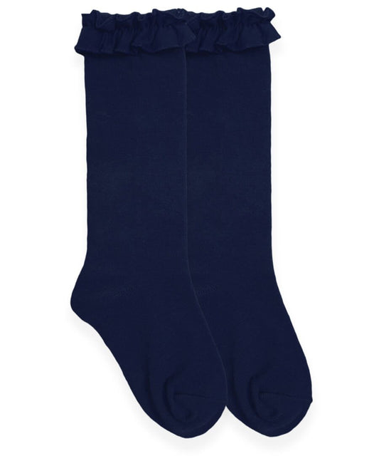 School Uniform Ruffle Knee High Socks 1 Pair