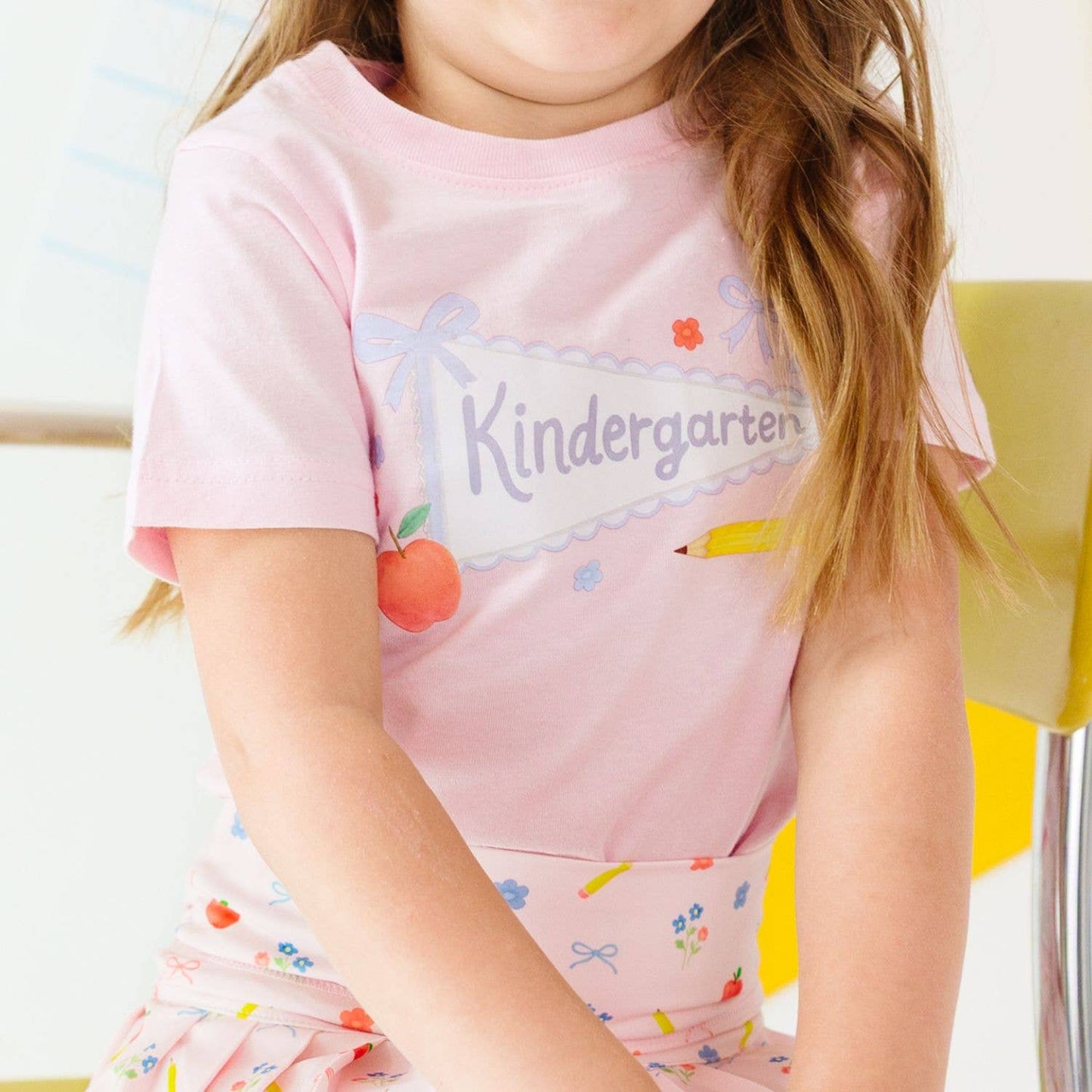 Kindergarten Pennant Short Sleeve T-Shirt - Back To School