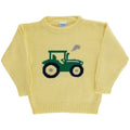 Crew neck sweater tractor/yellow