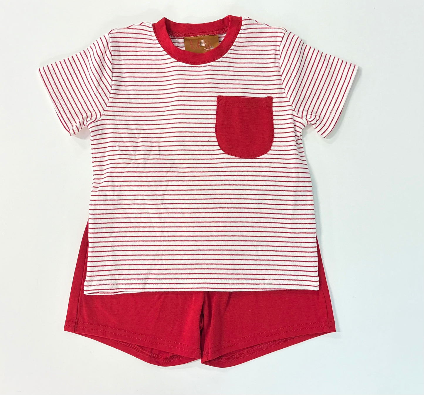 Hudson short set red