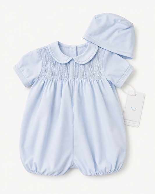 Baby boy romper with hat