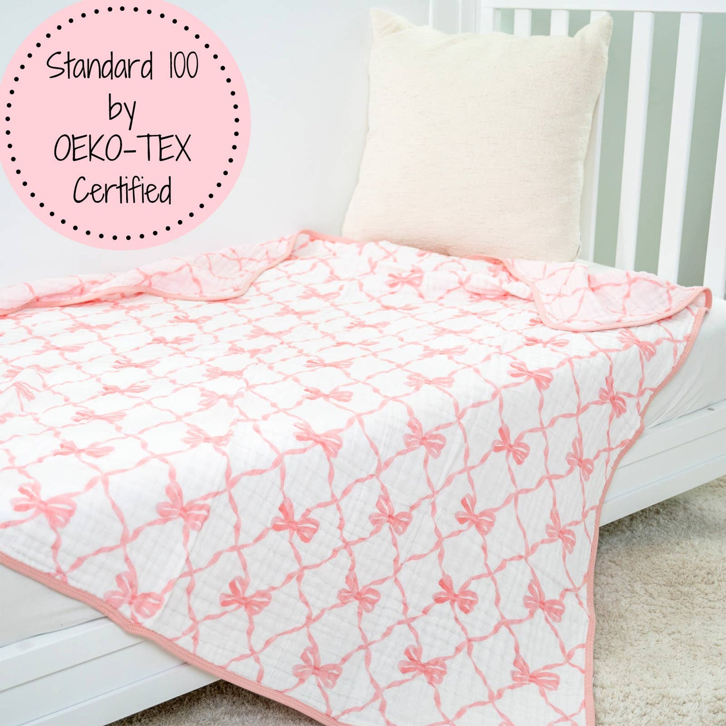Muslin Quilt Baby & Kids Blanket Beautiful Bows
