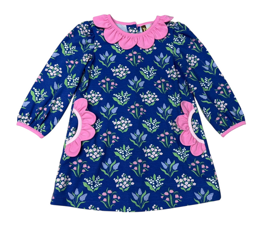 Indigo bloom dress
