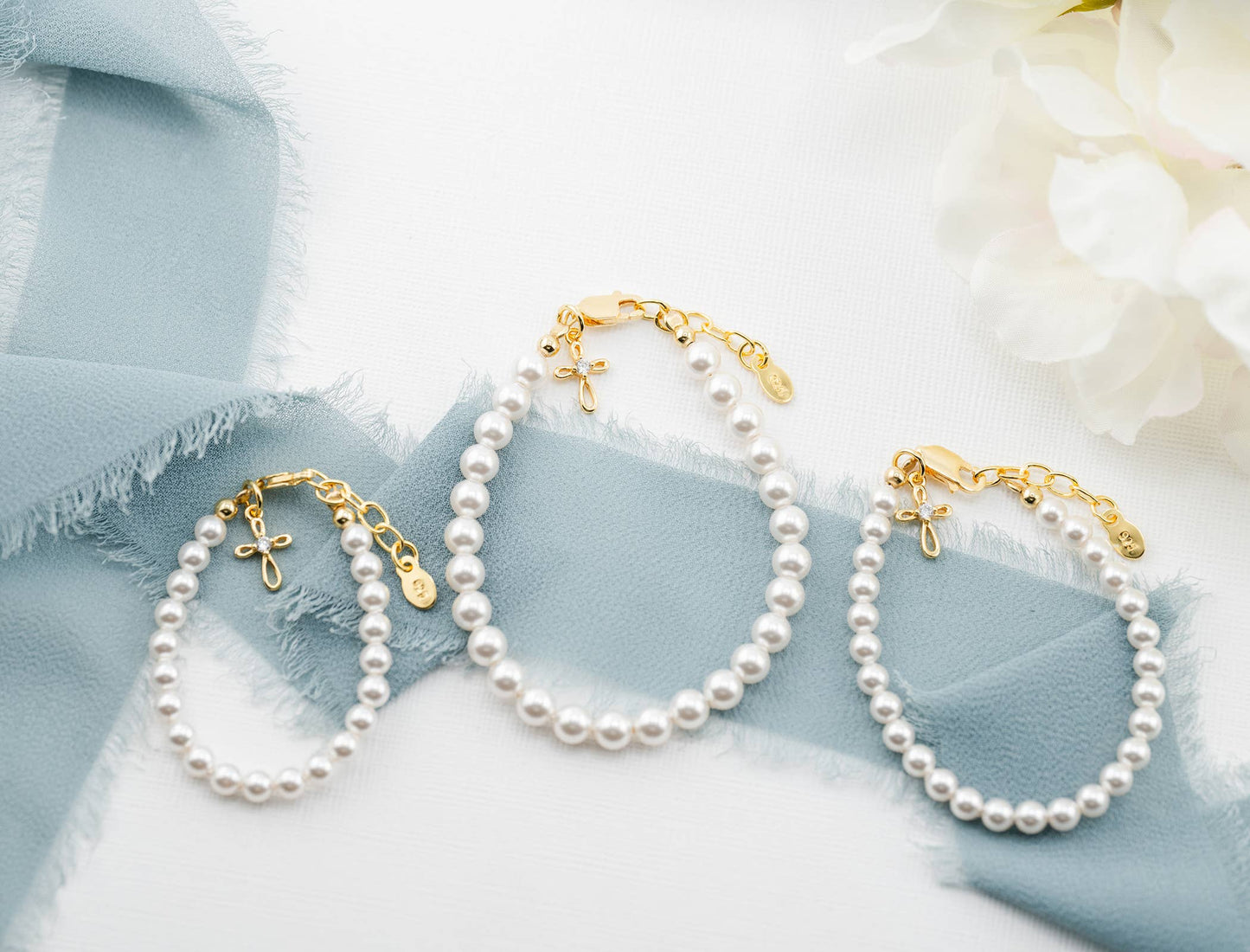 Kids14K Gold-Plated Baptism Cross Bracelet or Communion Gift