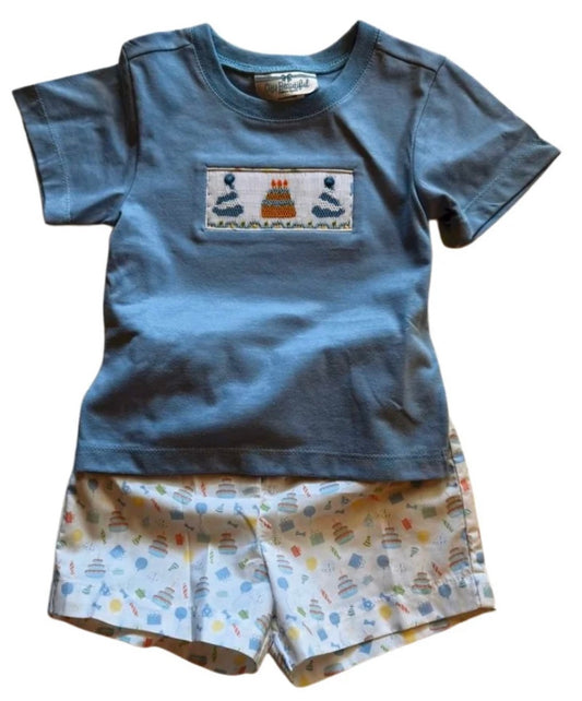 Smocked Birthday Boy Short Set
