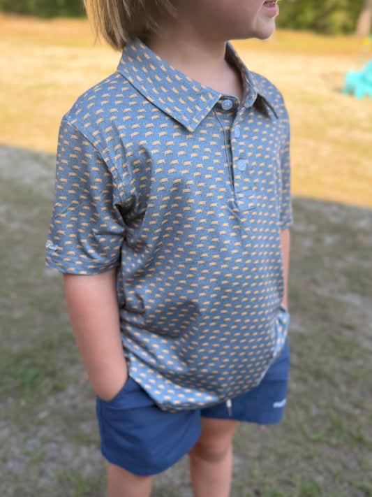 Boys Inlet Polo Up Dog