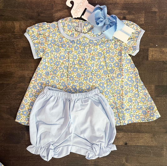 Becca blue/yellow bloomer set