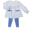 Ditsy flower girl legging set