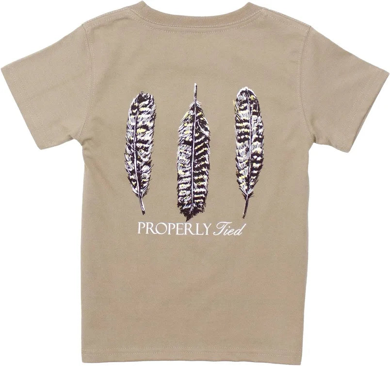 Boys Triple Feather SS Sand