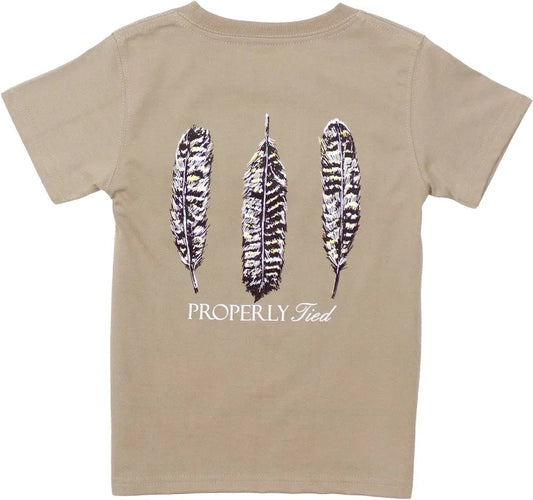 Boys Triple Feather SS Sand