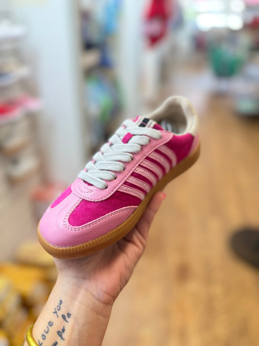 Stevie pink suede