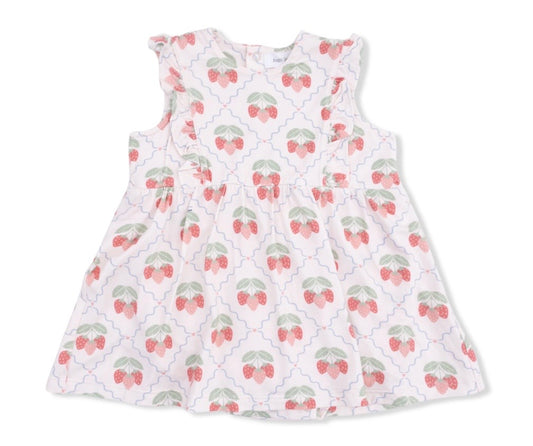 Sweet Strawberry Ruffle BodySuit Dress