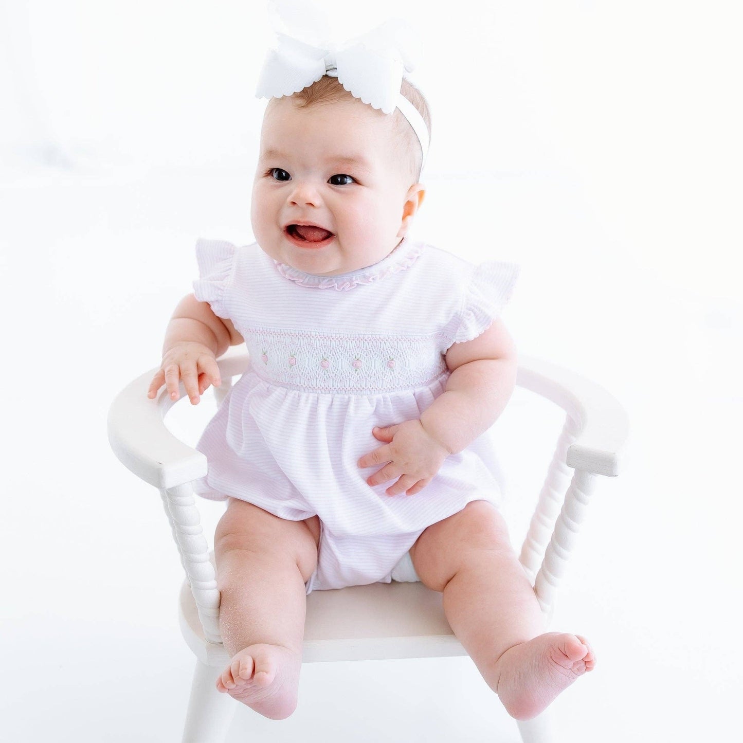 Julia Smocked Bubble - Pink