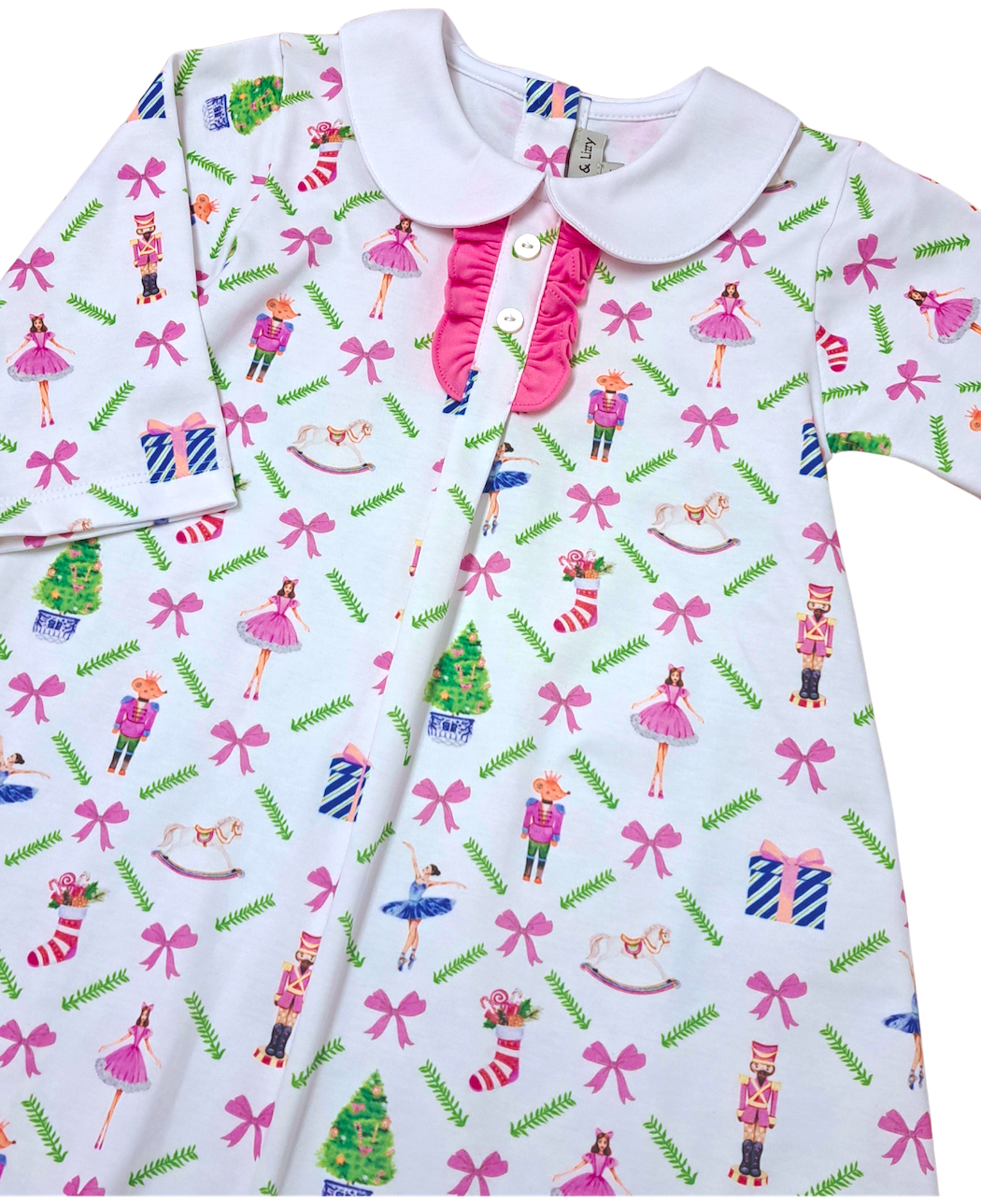 Girl's "Nutcracker" Print A-Line Dress