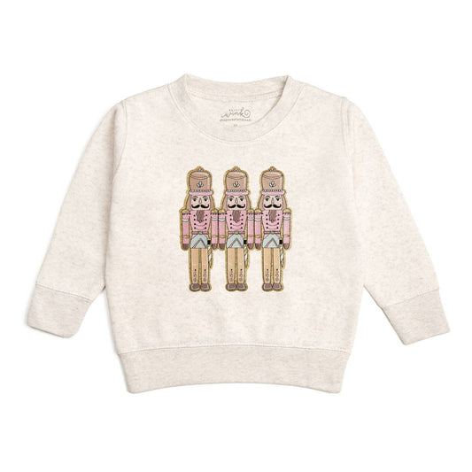 Pastel Nutcracker Patch Christmas Sweatshirt - Kids Clothing