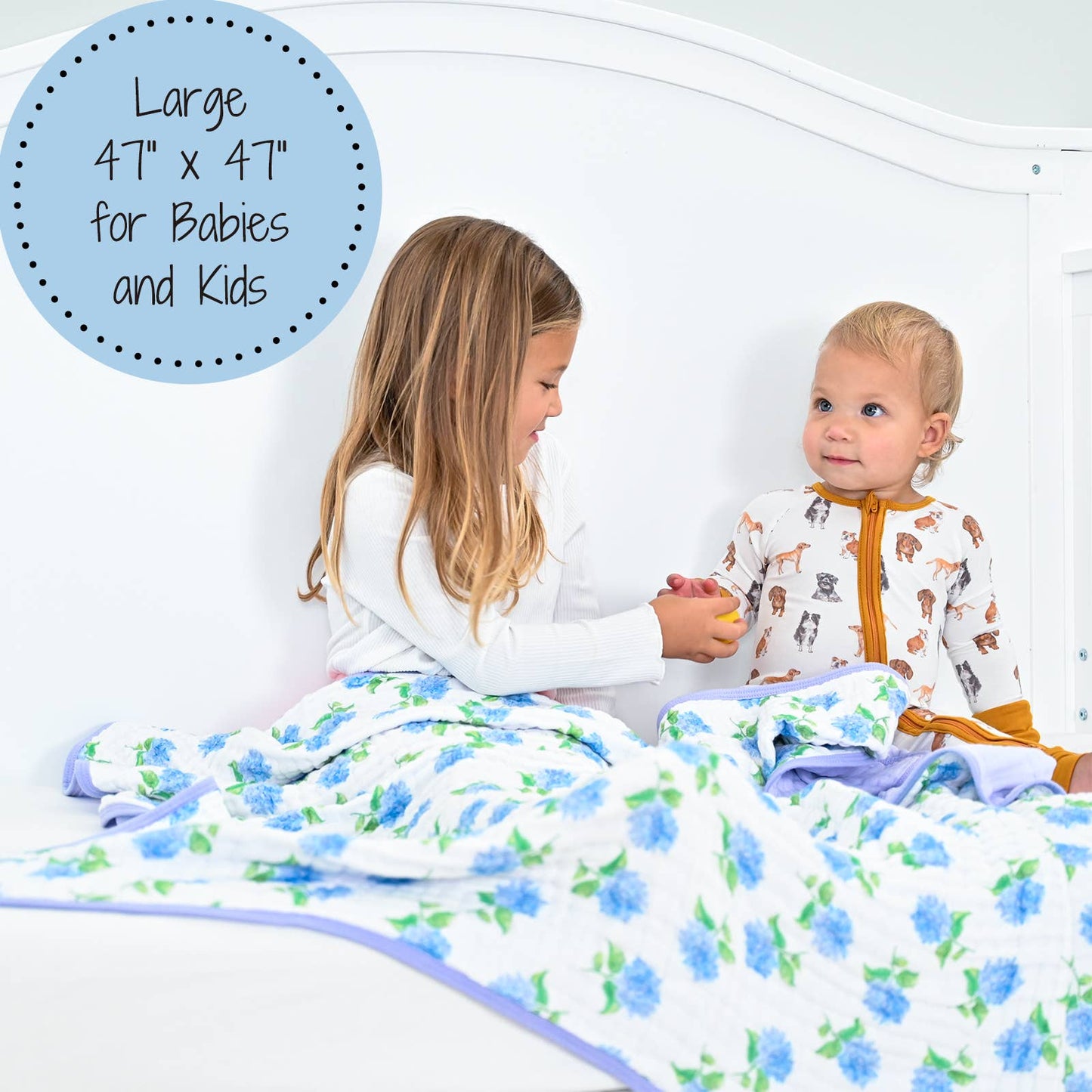 You Had Me At Hydrangea Baby Toddler Muslin Blanket