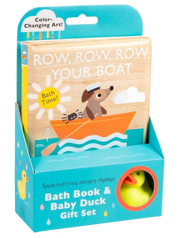 Touch and Trace Nursery Rhymes: Row, Row, Row Your Boat Bath Book & Baby Duck Gift Set by Editors of Silver Dolphin Books