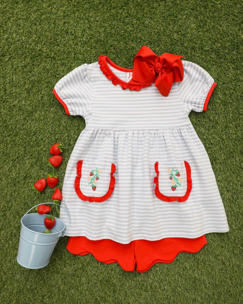 So Berry Sweet Scallop Short Set