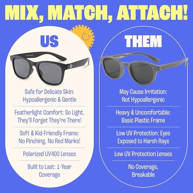 Polarized Kids Sunglasses 3-8 Years – Black | Toddler Sunglasses