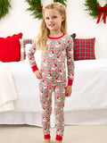 SoftSnooze™ Kids Bamboo Viscose Red & Green Dear Santa Christmas Long Sleeve Pajama Set