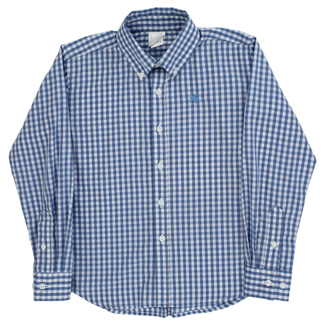 Roscoe Button Down Shirt -blue Check